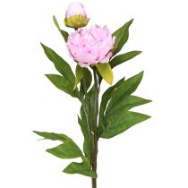 Artikel Pioen kunstbloemen roze met lange steel 70cm 3st