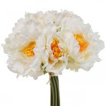 Artikel Pioenrozen Kunst Pioenrozen Wit Geel Kunstbloemen 7 Stuks