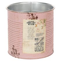 Artikel Bloempot, antieke roos, decoratieve metalen doos, vintage, Ø15,5 cm H15 cm