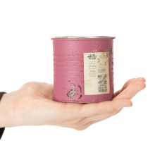 Artikel Bloempot, decoratieve pot, rond, paars, metaal, vintage decoratie, Ø8cm, H7.5cm