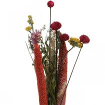 Droogbloemenboeket met weidebloemen roze DIY set H30-35cm