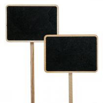 Plantenpluggen houten insteekborden mini krijtbord 8,5×6cm 6st