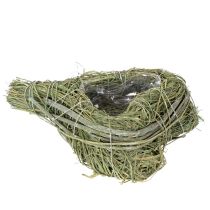 Artikel Decoratief hartje van natuurlijk gras met folie-inzetstuk, 14 cm, 2 stuks