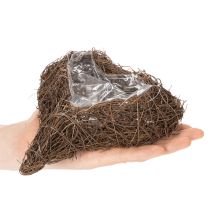 Artikel Hartvormige plantenbak van takjes met folie, 20 cm, 2 stuks