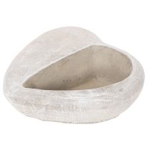 Artikel Hartvormige plantenbak, gegoten steen, decoratieve plantenbak, 17 cm