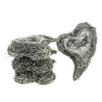 Artikel Decoratieve plantenbak in de vorm van een hart met een wijnstok, wit, creatief idee voor een huis- en cadeau-idee, plastic folie, set van 4, 15 x 23 x 5 cm