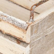 Artikel Plantenbak Hout Schors Natuurlijk Handvat L29cm/23cm Set 2st