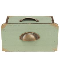 Artikel Plantenbak houten lades decoratie 22/18cm set van 2 stuks