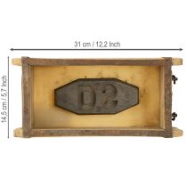 Artikel Plantenbak houten baksteenvorm hout upcycling 32×15×10cm