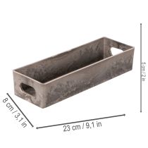 Artikel Compacte rechthoekige schaal, veelzijdig te gebruiken voor decoratie en beplanting, 23 cm