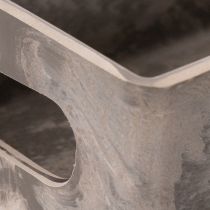 Artikel Compacte rechthoekige schaal, veelzijdig te gebruiken voor decoratie en beplanting, 23 cm