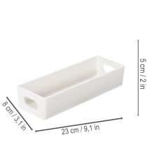 Artikel Rechthoekig dienblad met handvatten voor opbergen en tafeldecoratie, 32 cm