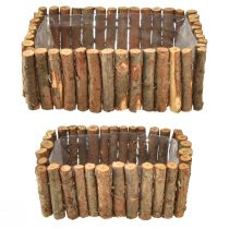 Artikel Plantenbak houten kruidenbak berken L23/28cm set van 2