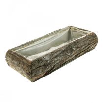 Plantenbak van hout decoratieve plantenschaal met boomschors 33×15×7cm