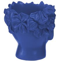 Artikel Plantenkop Polyresin Bust Plantenbak Blauw 13,5×13×14cm
