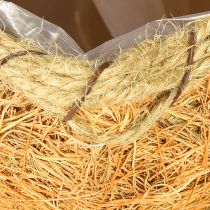 Artikel Plantenmand pompoen met folie herfstdecoratie oranje Ø18cm H15cm