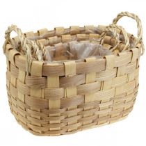 Artikel Plantenmand cachepot met handgrepen naturel 22/27/33cm set van 3