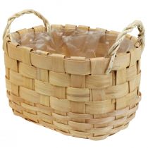 Artikel Plantenmand cachepot met handgrepen naturel 22/27/33cm set van 3
