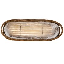 Artikel Plantenmand met handgrepen, ovaal bruin 57/50/42cm, set van 3