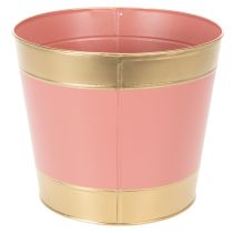 Artikel Metalen plantenpot/bloempot/plantenbak, Ø26cm H22cm, 4 stuks