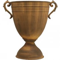 Artikel Plantenpot roestlook kopvaas metaal Ø22,5cm H32,5cm