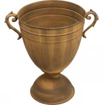 Artikel Plantenpot roestlook kopvaas metaal Ø22,5cm H32,5cm