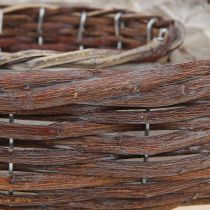 Artikel Plantring, plantenbak, hout, naturel grijs, Ø30/35cm, set van 2.