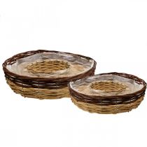 Plantenring van wilg, plantenschaal Ø35/30cm set van 2