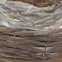 Artikel Plantenringen van houten rotan, naturel grijs, Ø40/45 cm, set van 2.