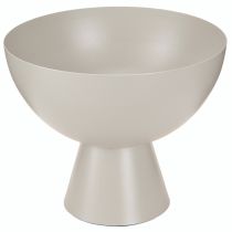 Artikel Plantenschaal metaal decoratieve trofee met voet grijs Ø16cm H13cm