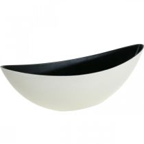 Plantenschaal ovaal sierschaal Jardiniere crème wit 39×12×13cm