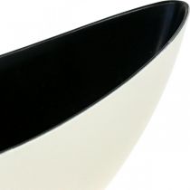Plantenschaal ovaal sierschaal Jardiniere crème wit 39×12×13cm