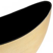 Plantenschaal ovaal sierschaal jardiniere goud 24×10×15cm