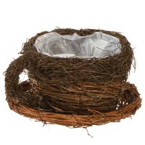 Artikel Plantenschaal beker stroranken naturel bruin Ø20cm