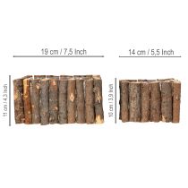 Artikel Plantenschaal vierkant naturel berken takken 14,5/20cm set van 2