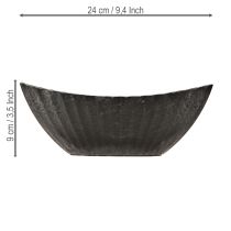 Artikel Plantenschaal met groeven, plantenboot, antraciet, 24 cm