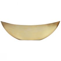 Plantenschaal plantenboot zwart goud 55×15×18cm