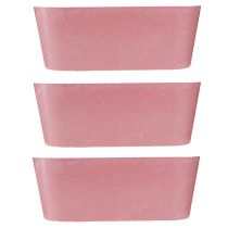 Artikel Plantenboot plantenbak ovaal roze 27×11×10cm 3st