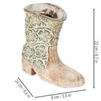 Artikel Bloempot cowboylaars plant schoen vintage bloemenpatroon 24cm