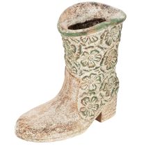 Artikel Bloempot cowboylaars plant schoen vintage bloemenpatroon 24cm