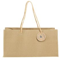 Artikel Plantenzakken papier naturel geribbeld 24x12x12cm 8 st