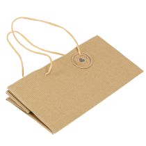 Artikel Plantenzakken papier naturel geribbeld 24x12x12cm 8 st