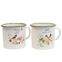 Artikel Plantenbeker Geëmailleerde plantenbeker met spreuk Ø11cm