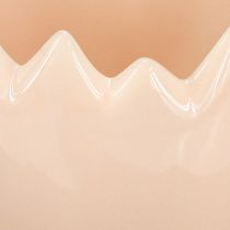 Artikel Eivormige bloempot met een gebroken rand voor creatieve plaatsing op vensterbanken en tafels, 9 cm, 3 stuks