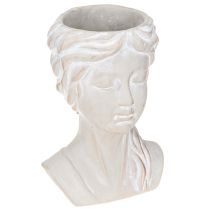 Artikel Plantenpot vrouwenbuste vintage plantenbak gegoten steen H20cm