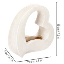 Artikel Hartvormige decoratie voor planten en bloemstukken, open ontwerp, moderne hartvorm, 19 cm