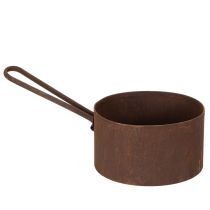 Artikel Metalen plantenpot, bloempot, roestkleurige schaal, decoratief item, Ø20cm H11cm