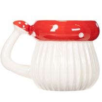 Artikel Keramische mok met vliegenzwammotief als decoratie, 10 cm