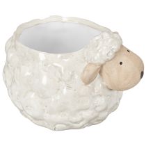 Artikel Keramische plantenpot in de vorm van een schaap, decoratieve plantenschaal voor tuin en huis, 2 stuks