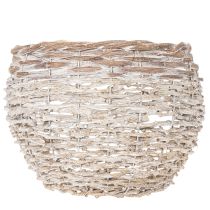 Artikel Ronde gevlochten mand, grote decoratieve plantenmand, 23 cm